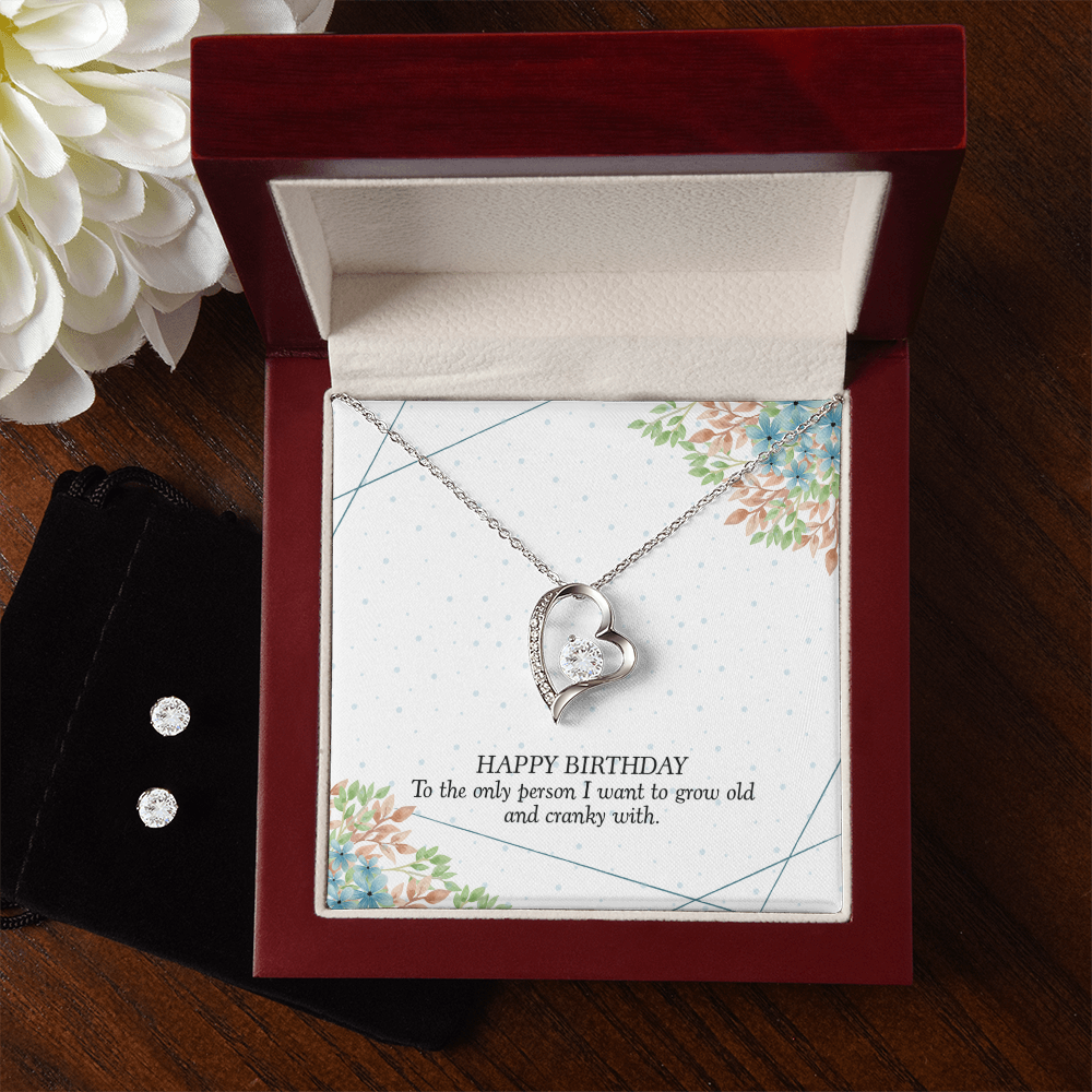 Birthday - To the only person - Forever Love Necklace & Earring Set