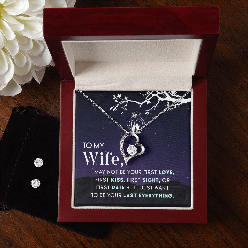 To Wife - I may not be - Forever Love Necklace & Earring Set