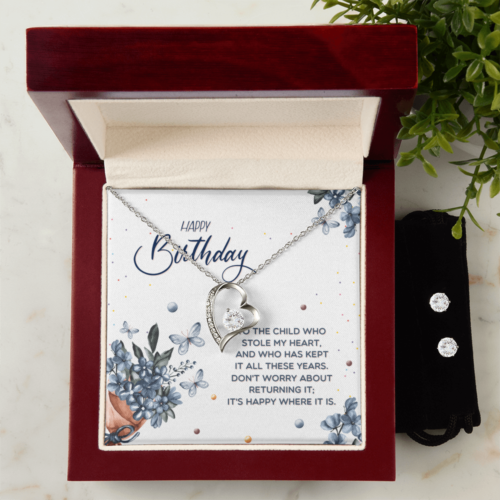 Birthday - To the child - Forever Love Necklace & Earring Set