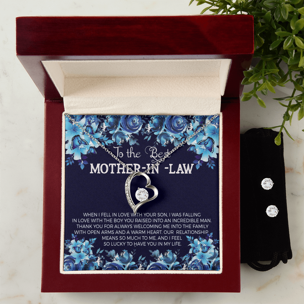 To Mother In Law - When I fell in love - Forever Love Necklace & Earring Set