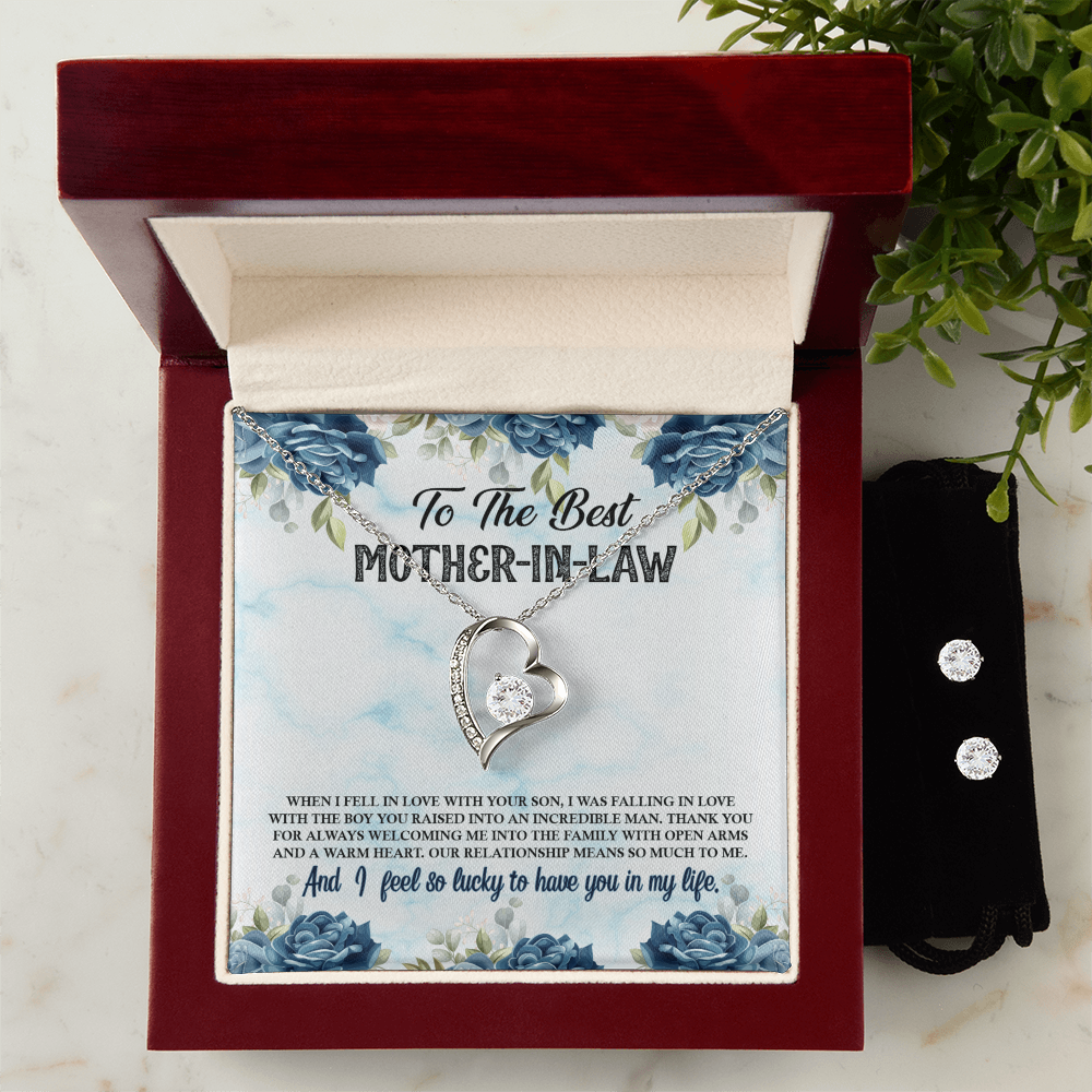 To Mother In Law - When I fell in love - Forever Love Necklace & Earring Set