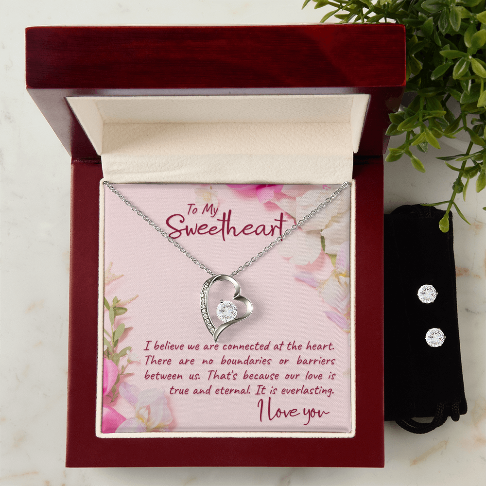 To Sweetheart - I believe we are - Forever Love Necklace & Earring Set