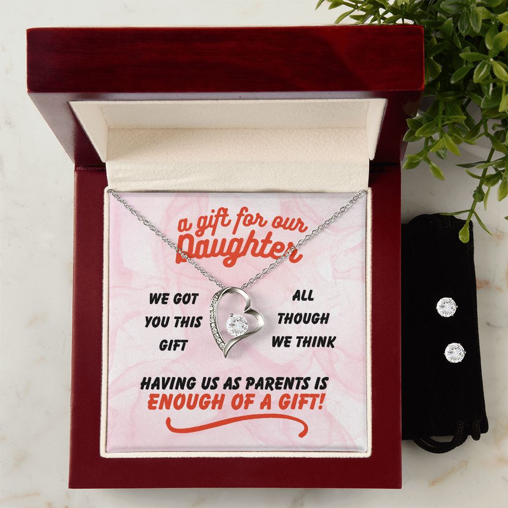 A gift for our daughter - We got you this - Forever Love Necklace & Earring Set