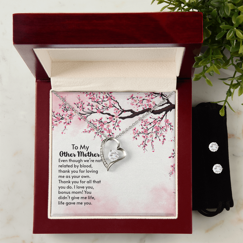 To Other Mother - Even Though - Forever Love Necklace & Earring Set