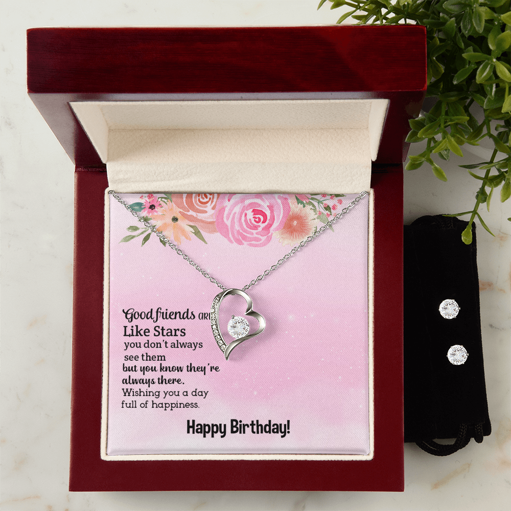 Birthday - Good friends - Forever Love Necklace & Earring Set