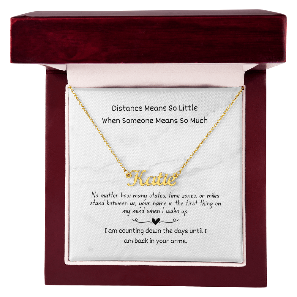 The "Miles Apart" Custom Name Pendant Necklace