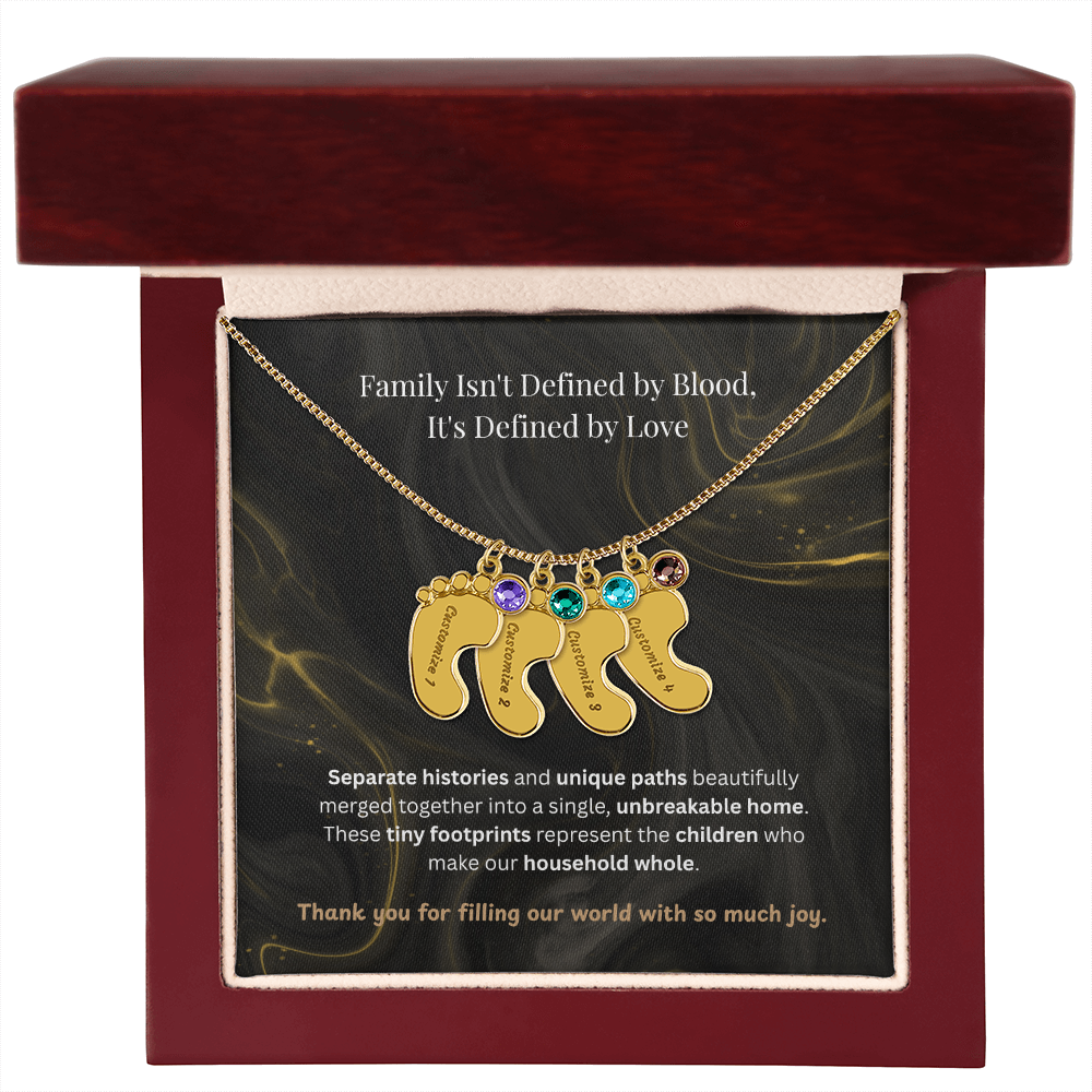 The "Blended Circle" Blended Family Birthstone Necklace