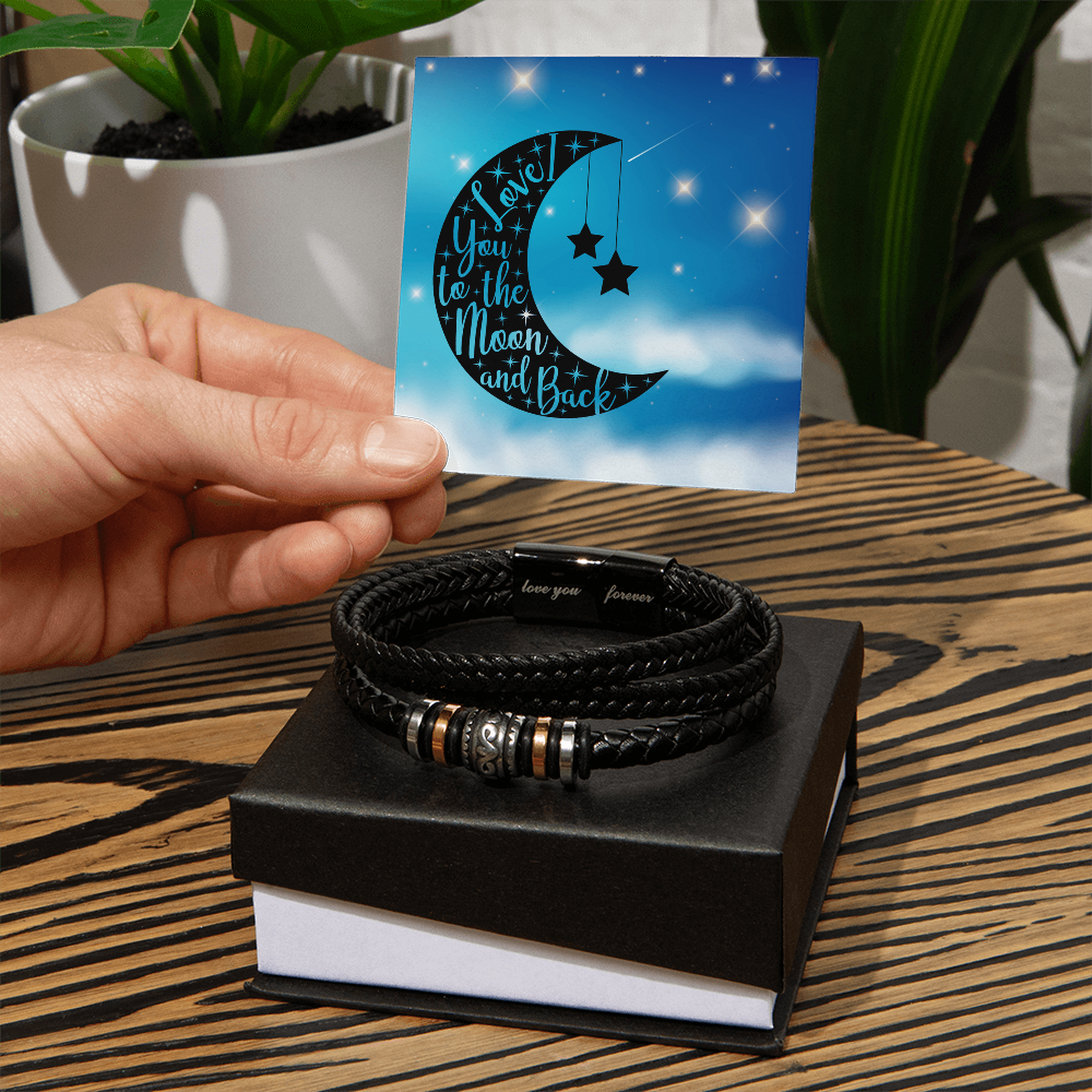 Love - To the moon and back - Love You Forever Bracelet
