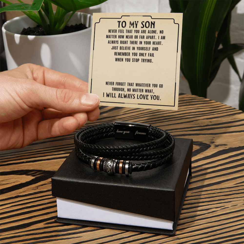 To Son - To my son. Never - Love You Forever Bracelet