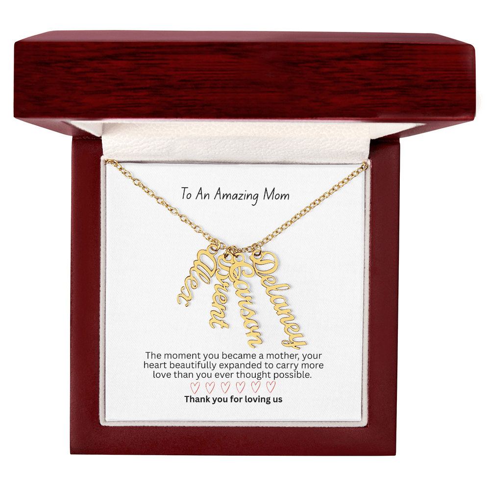 The "Carrying Your Hearts" Multi-Bar Name Necklace
