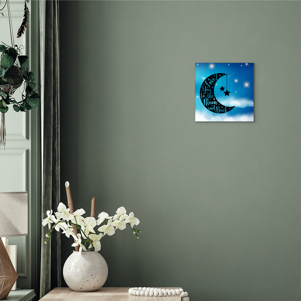 Love - To the moon and back - Metal art