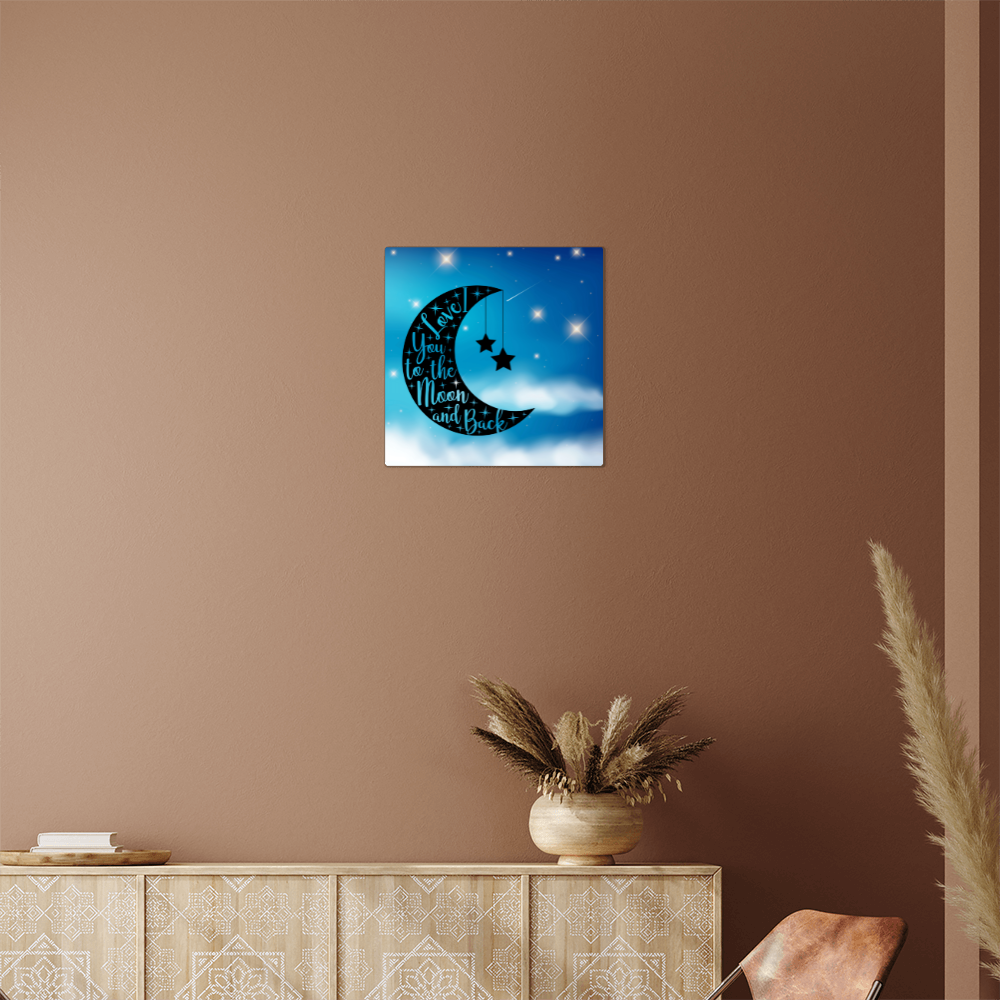 Love - To the moon and back - Metal art