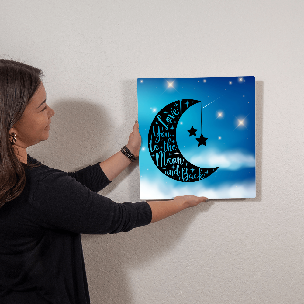 Love - To the moon and back - Metal art