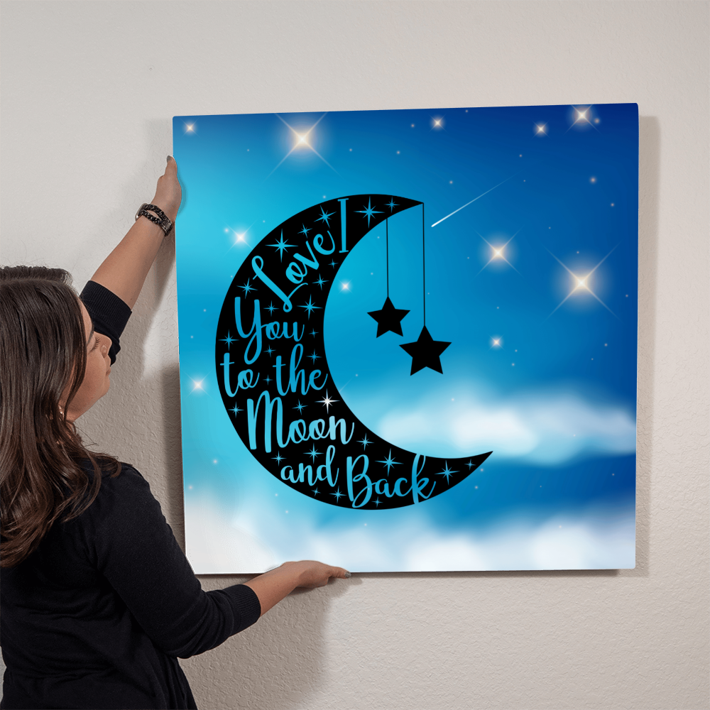 Love - To the moon and back - Metal art