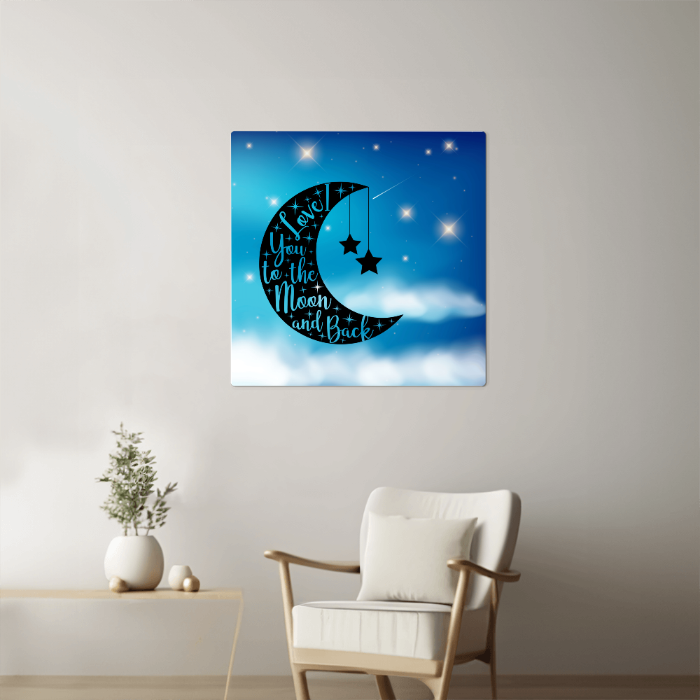 Love - To the moon and back - Metal art