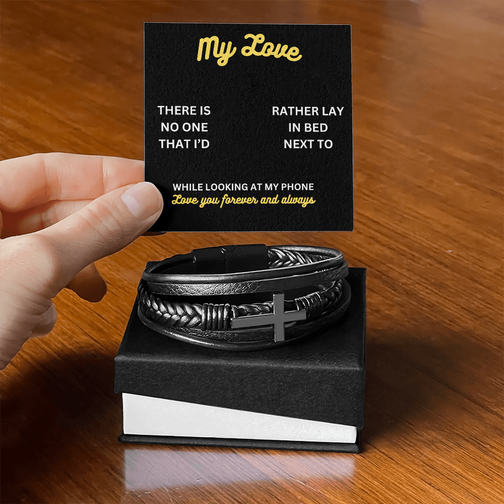 My love - There is no one - Men's Cross Bracelet