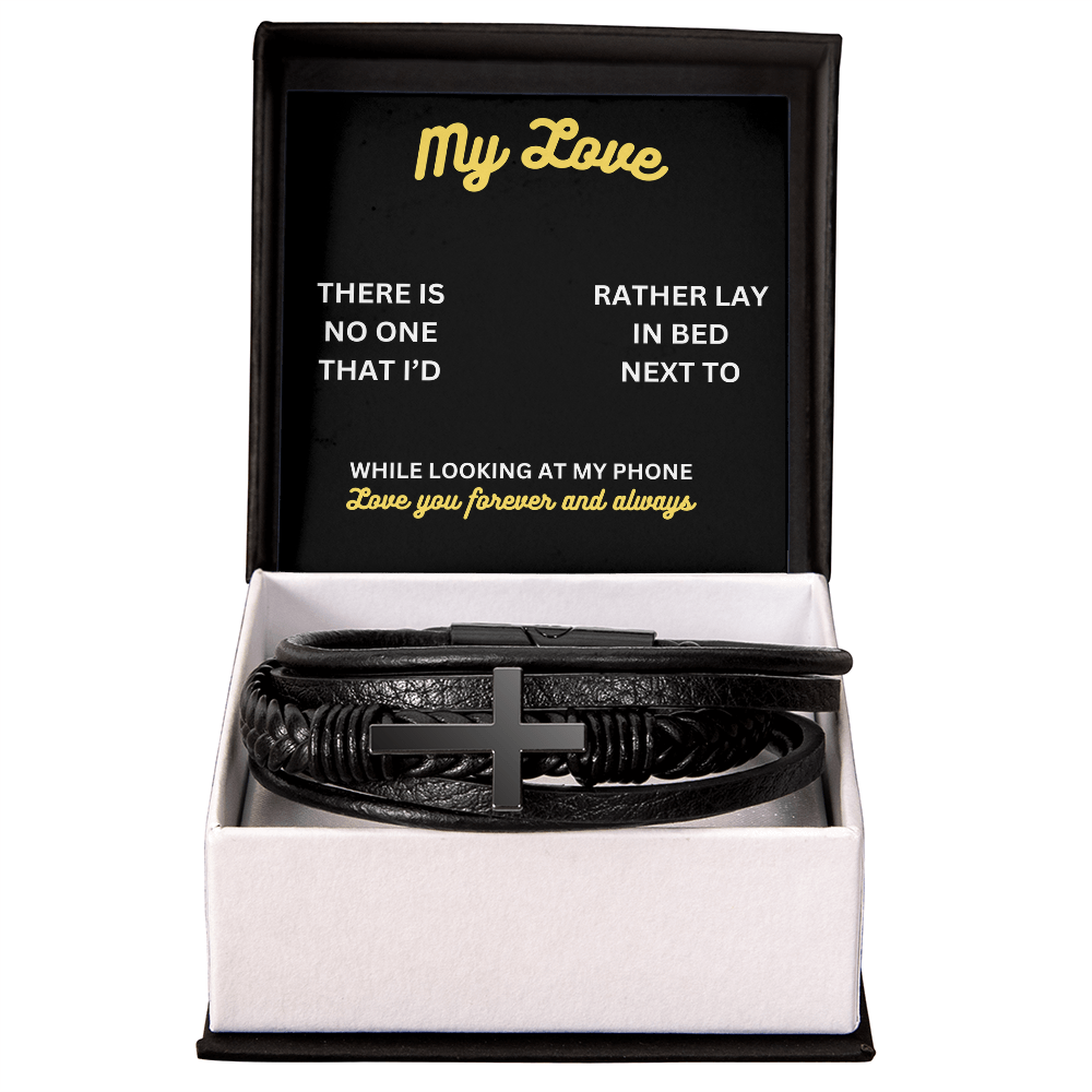 My love - There is no one - Men's Cross Bracelet