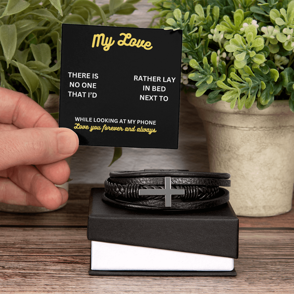 My love - There is no one - Men's Cross Bracelet