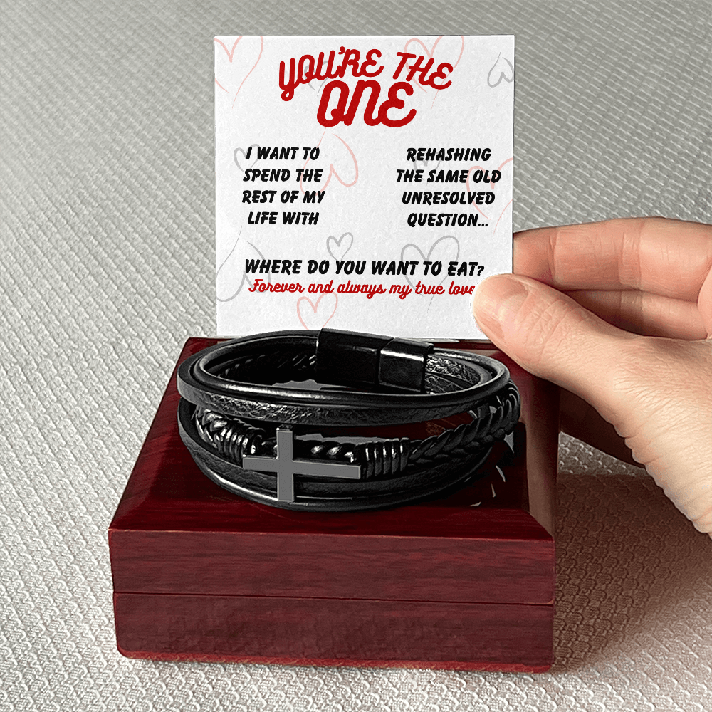 Love - I want to spend - Men's Cross Bracelet