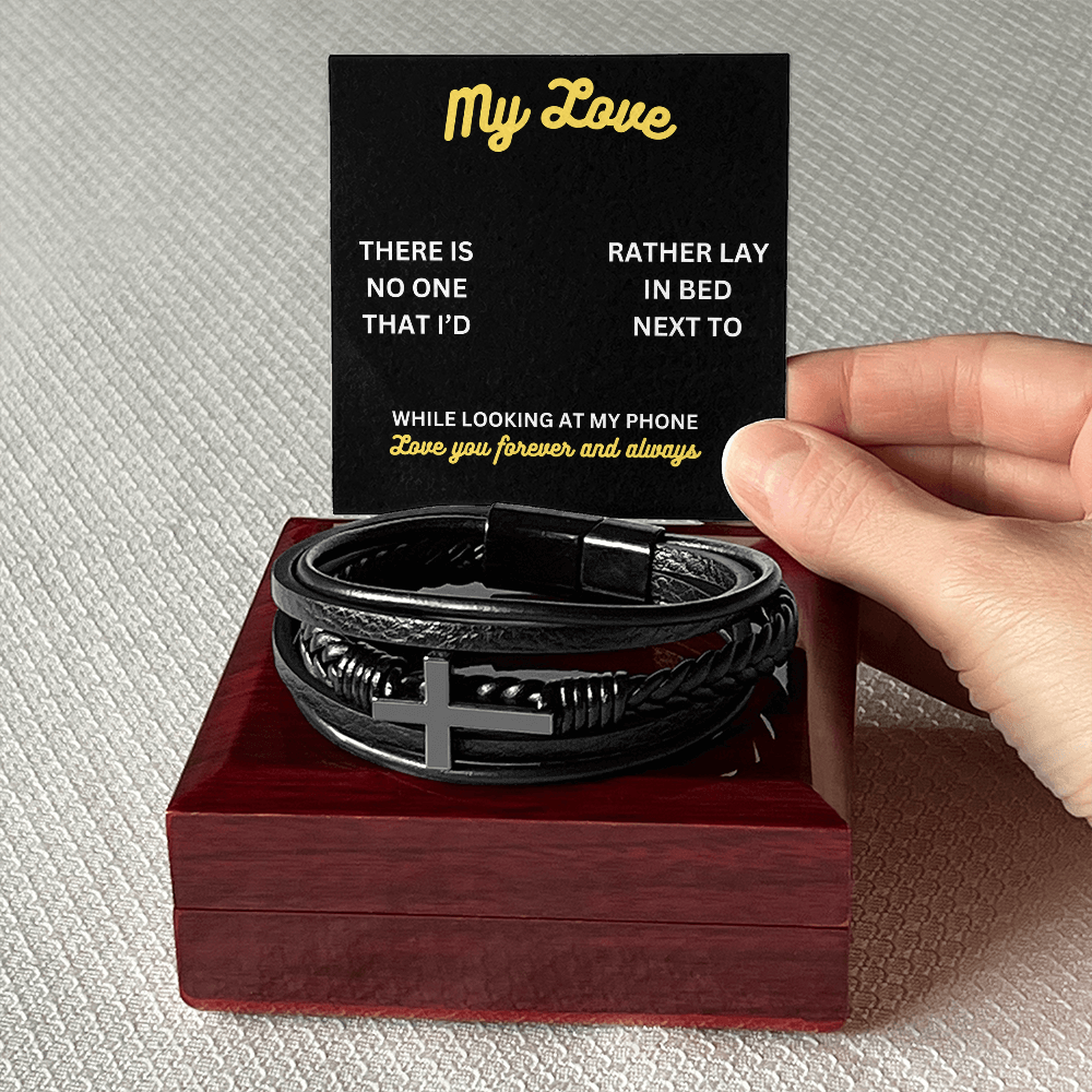 My love - There is no one - Men's Cross Bracelet