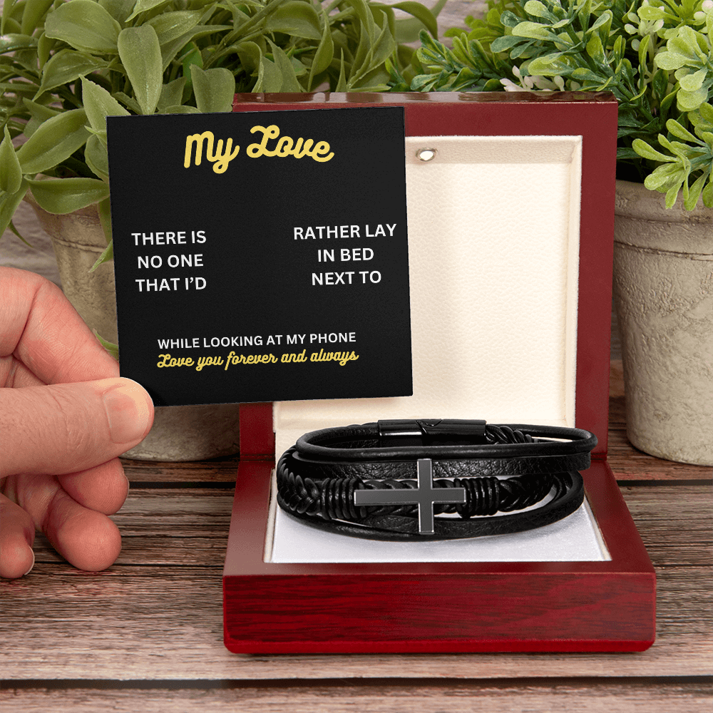 My love - There is no one - Men's Cross Bracelet