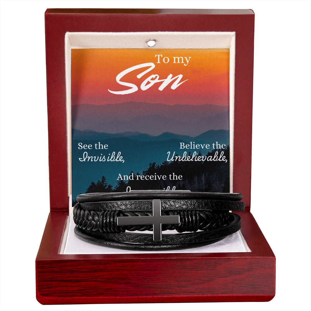 To Son - To my Son. See the - Men's Cross Bracelet