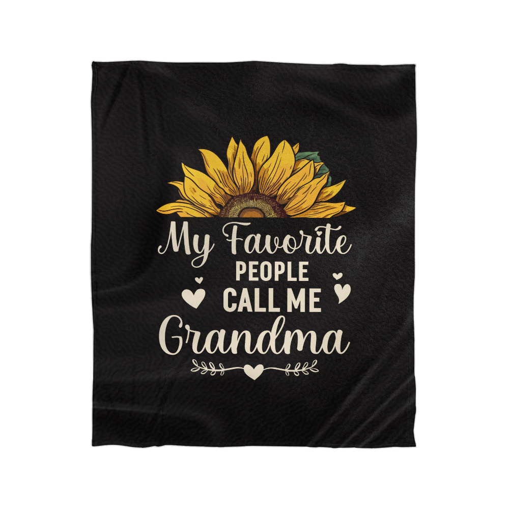 Grandma - My favorite people - Mink Fleece Blanket