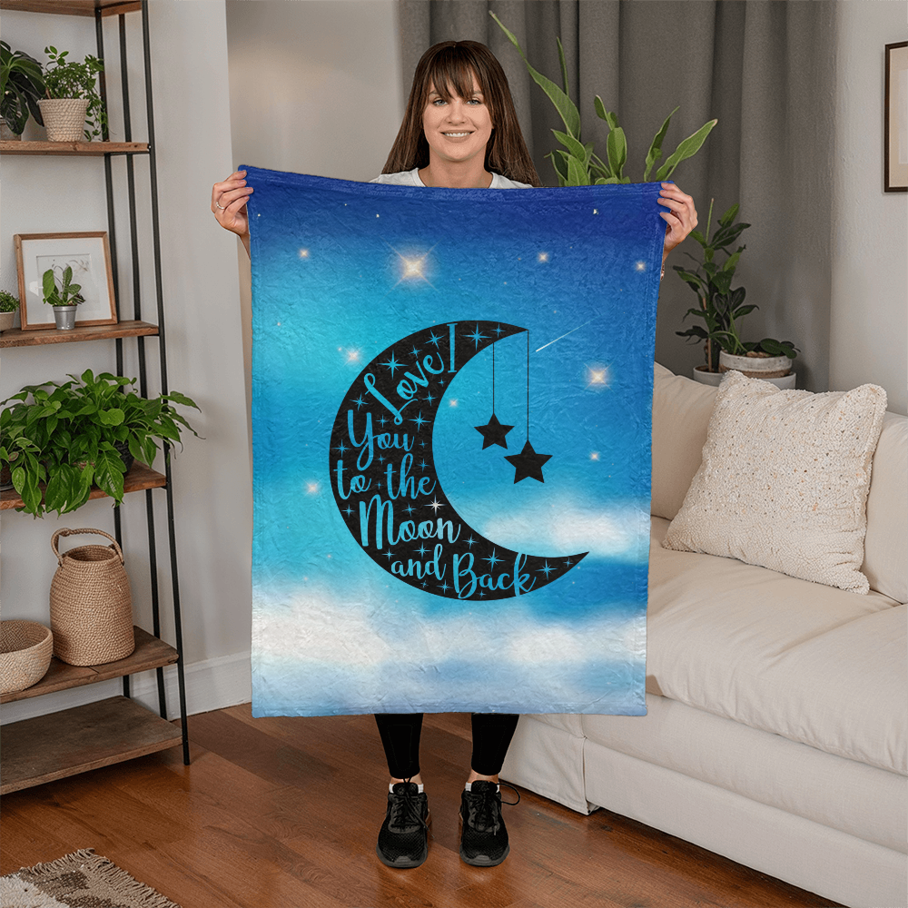 Love - To the moon and back - Mink Fleece Blanket