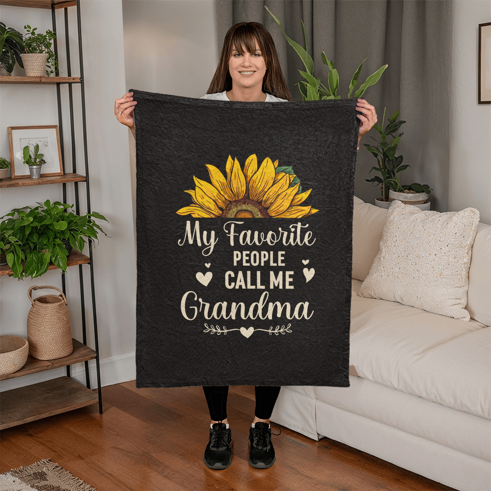 Grandma - My favorite people - Mink Fleece Blanket