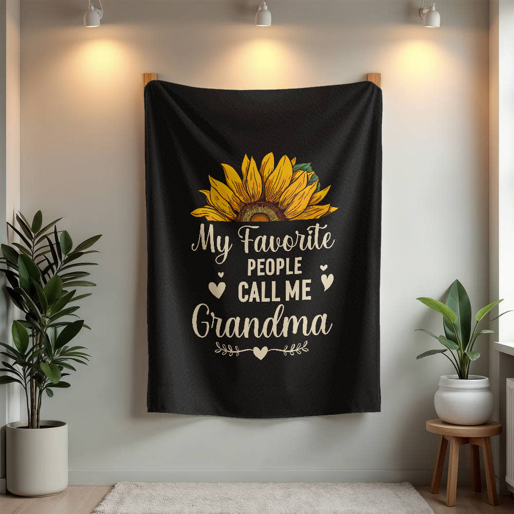 Grandma - My favorite people - Mink Fleece Blanket