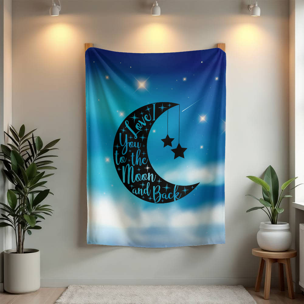 Love - To the moon and back - Mink Fleece Blanket