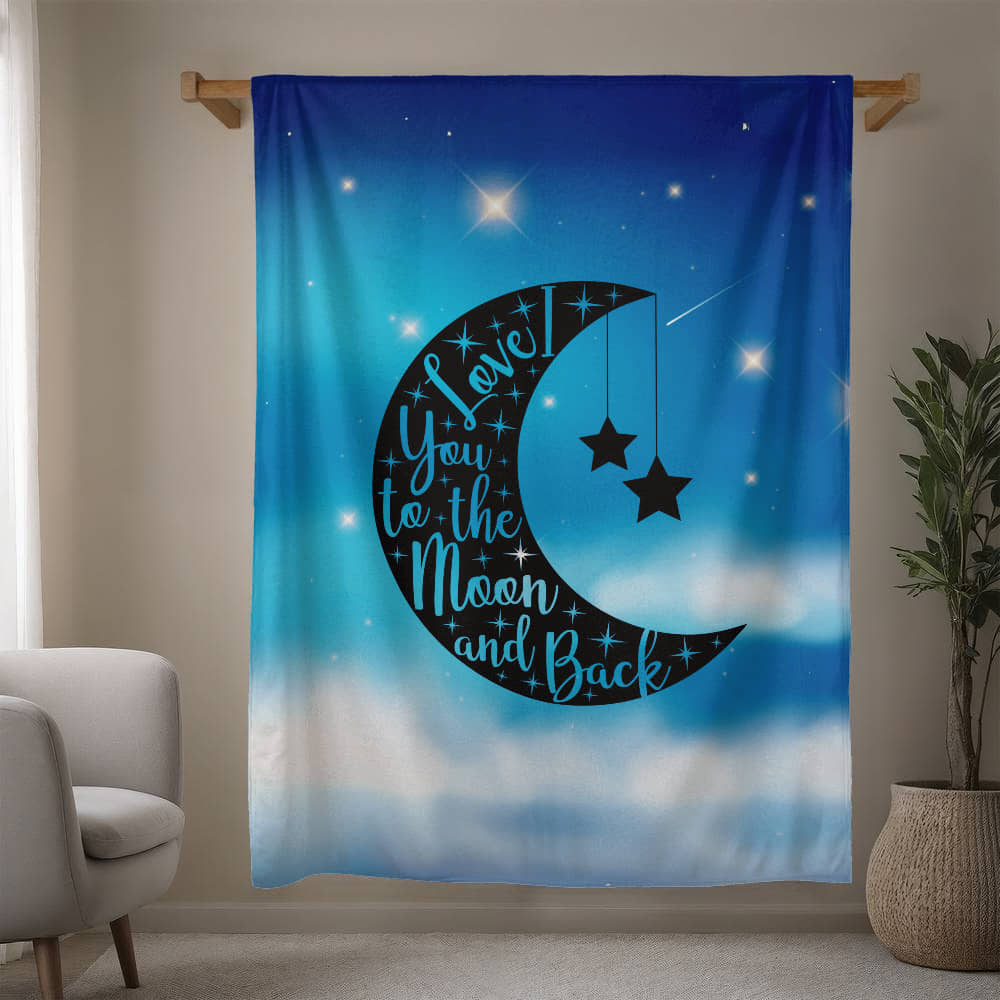 Love - To the moon and back - Mink Fleece Blanket