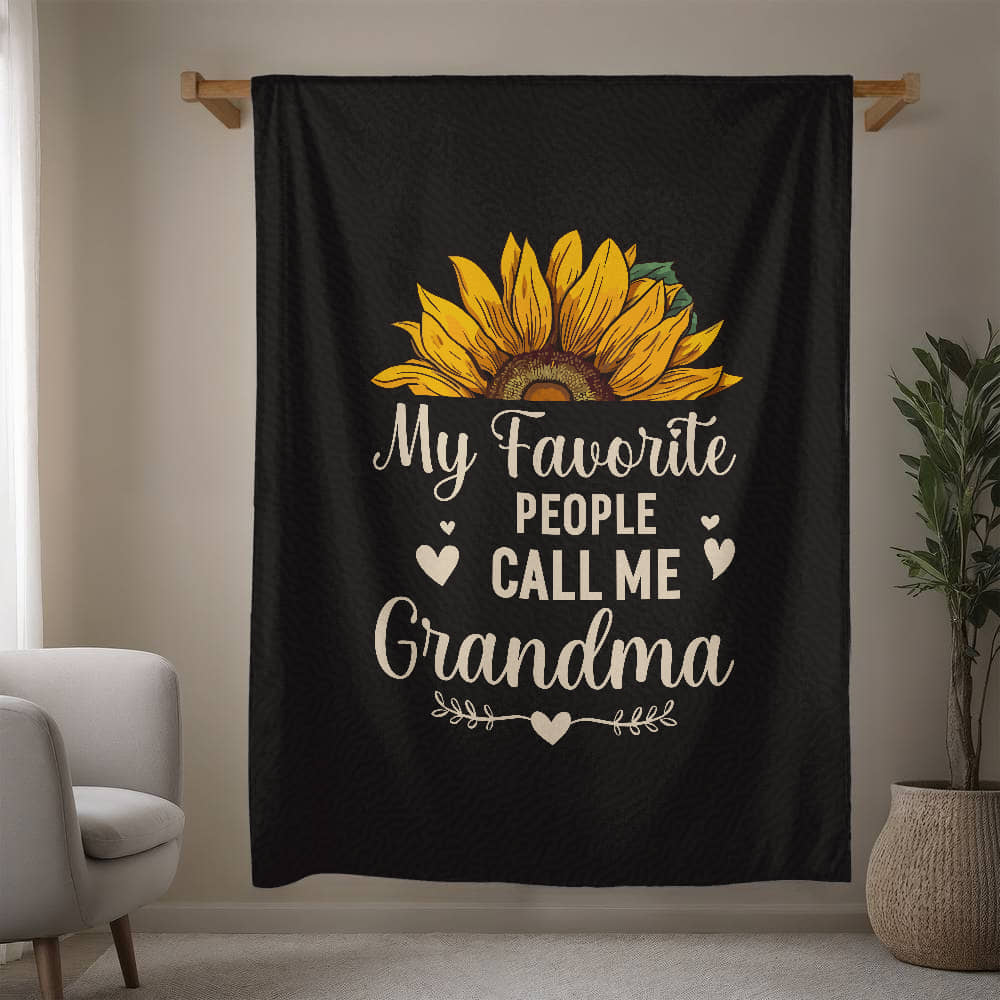 Grandma - My favorite people - Mink Fleece Blanket