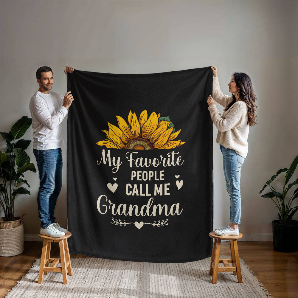 Grandma - My favorite people - Mink Fleece Blanket