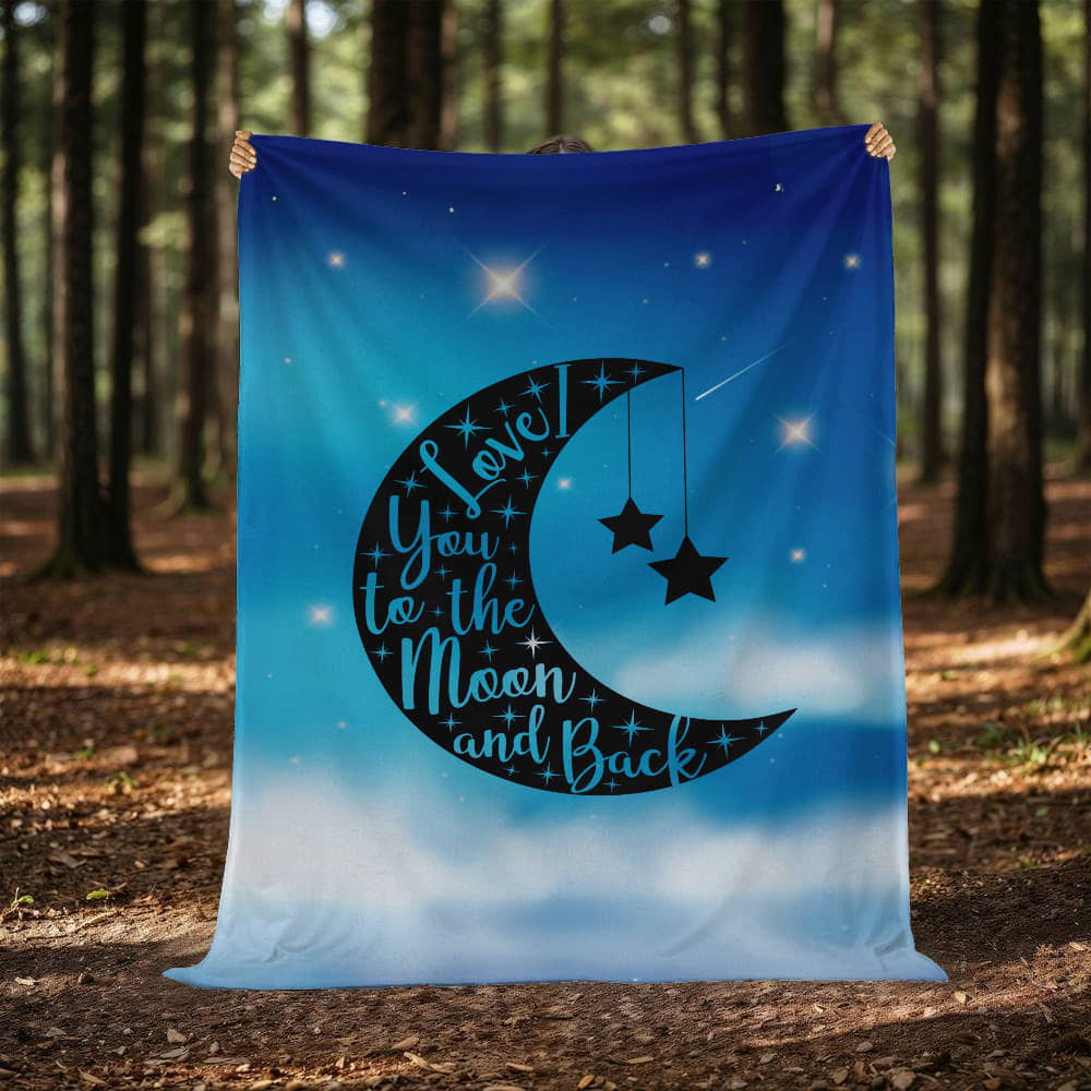 Love - To the moon and back - Mink Fleece Blanket