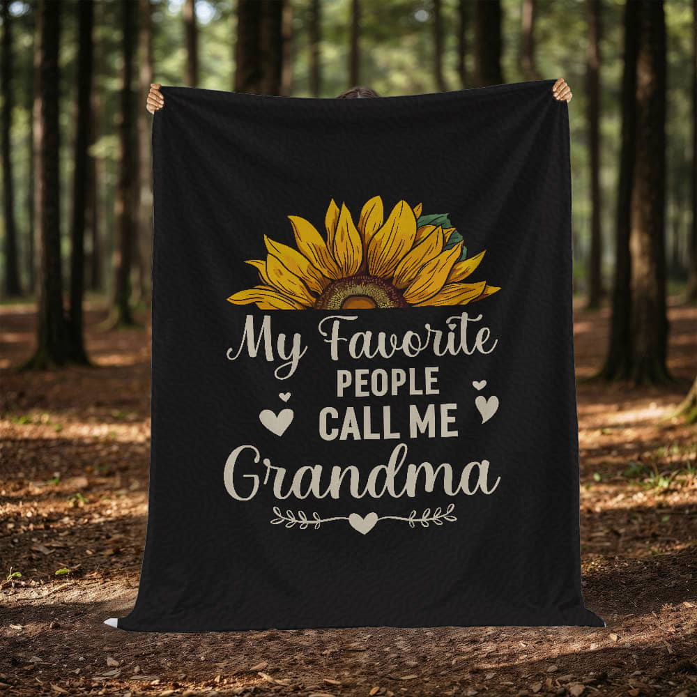 Grandma - My favorite people - Mink Fleece Blanket