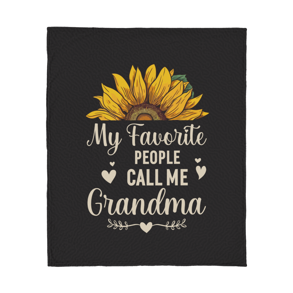 Grandma - My favorite people - Jersey Fleece Blanket