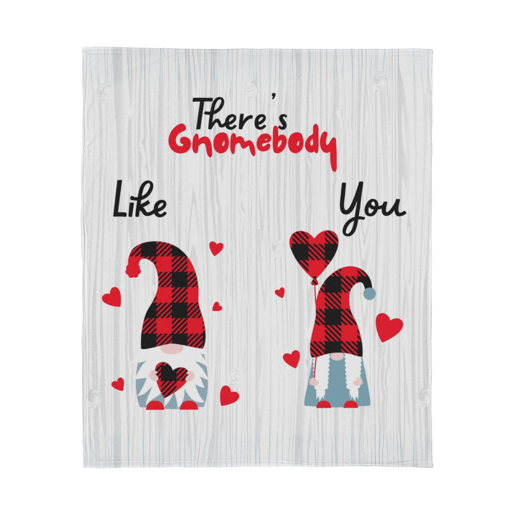 Gnome - There's Gnomebody - Jersey Fleece Blanket