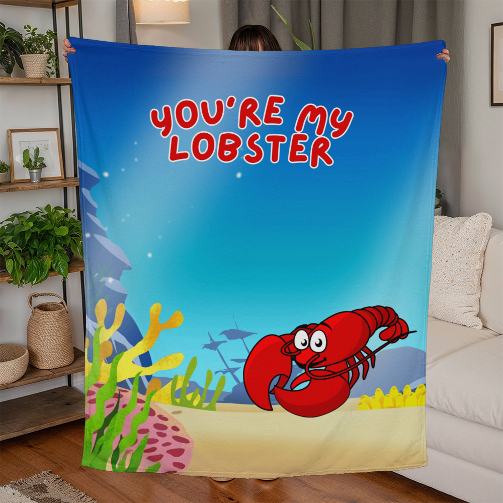 Love - You're my lobster - Jersey Fleece Blanket
