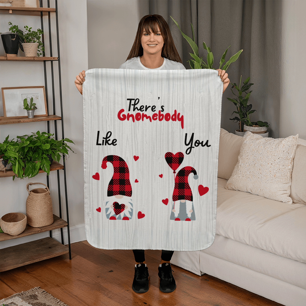 Gnome - There's Gnomebody - Sherpa Fleece Blanket