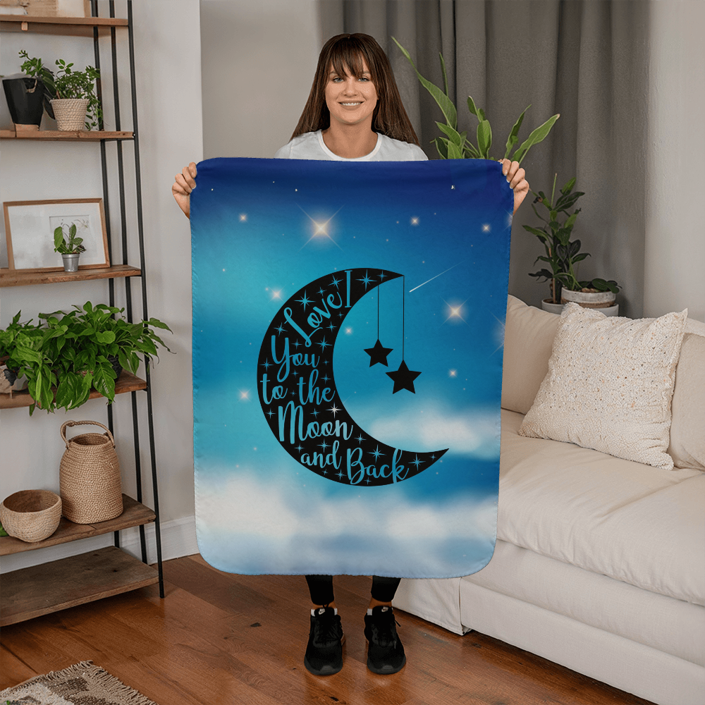 Love - To the moon and back - Sherpa Fleece Blanket