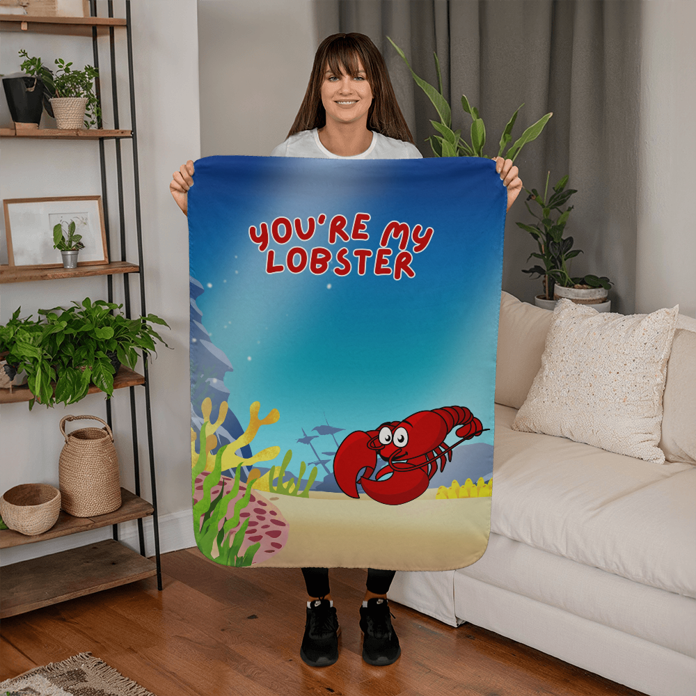 Love - You're my lobster - Sherpa Fleece Blanket