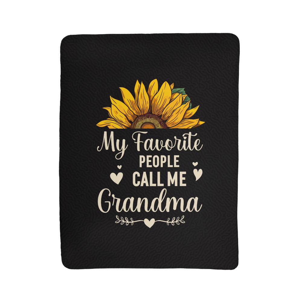 Grandma - My favorite people - Sherpa Fleece Blanket