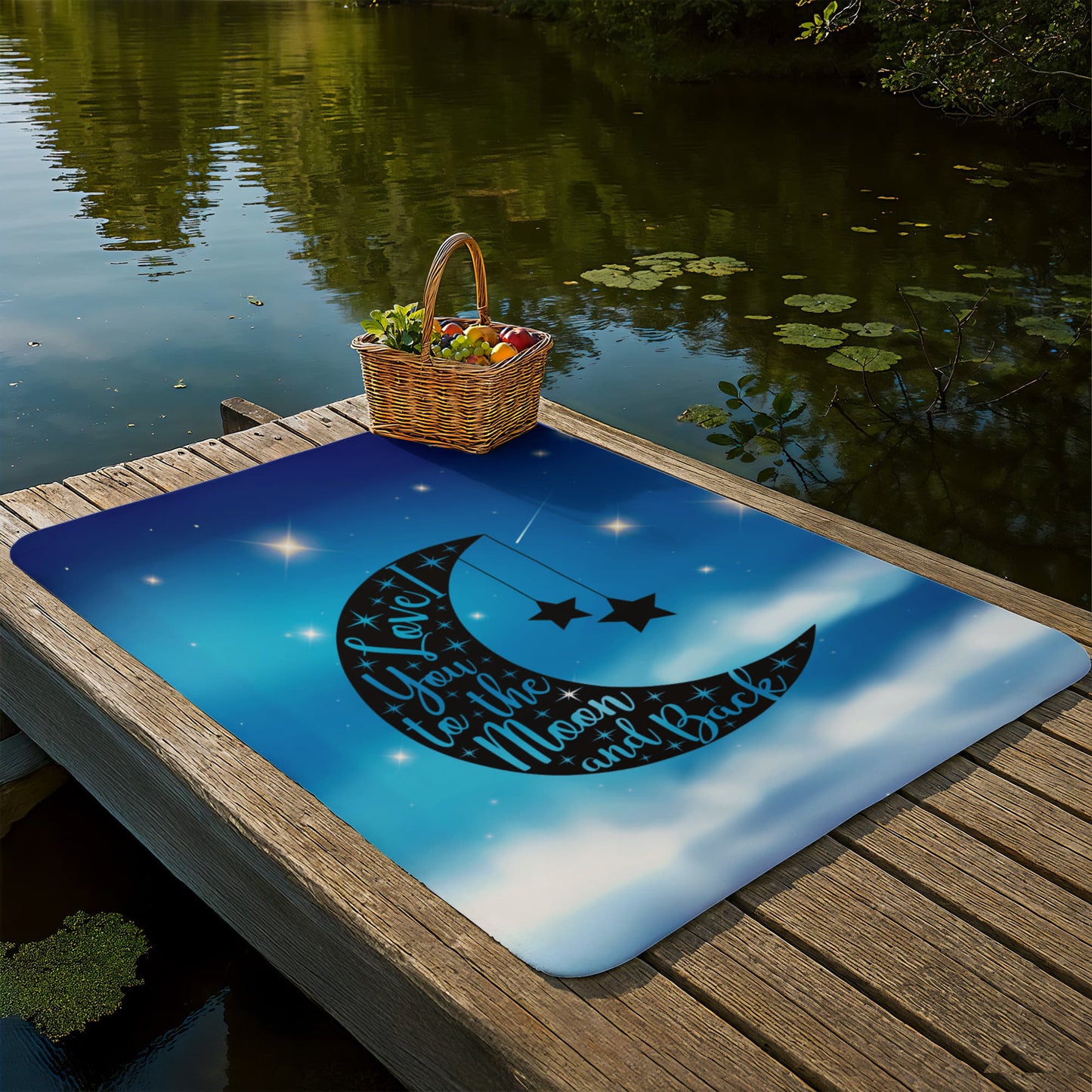Love - To the moon and back - Sherpa Fleece Blanket
