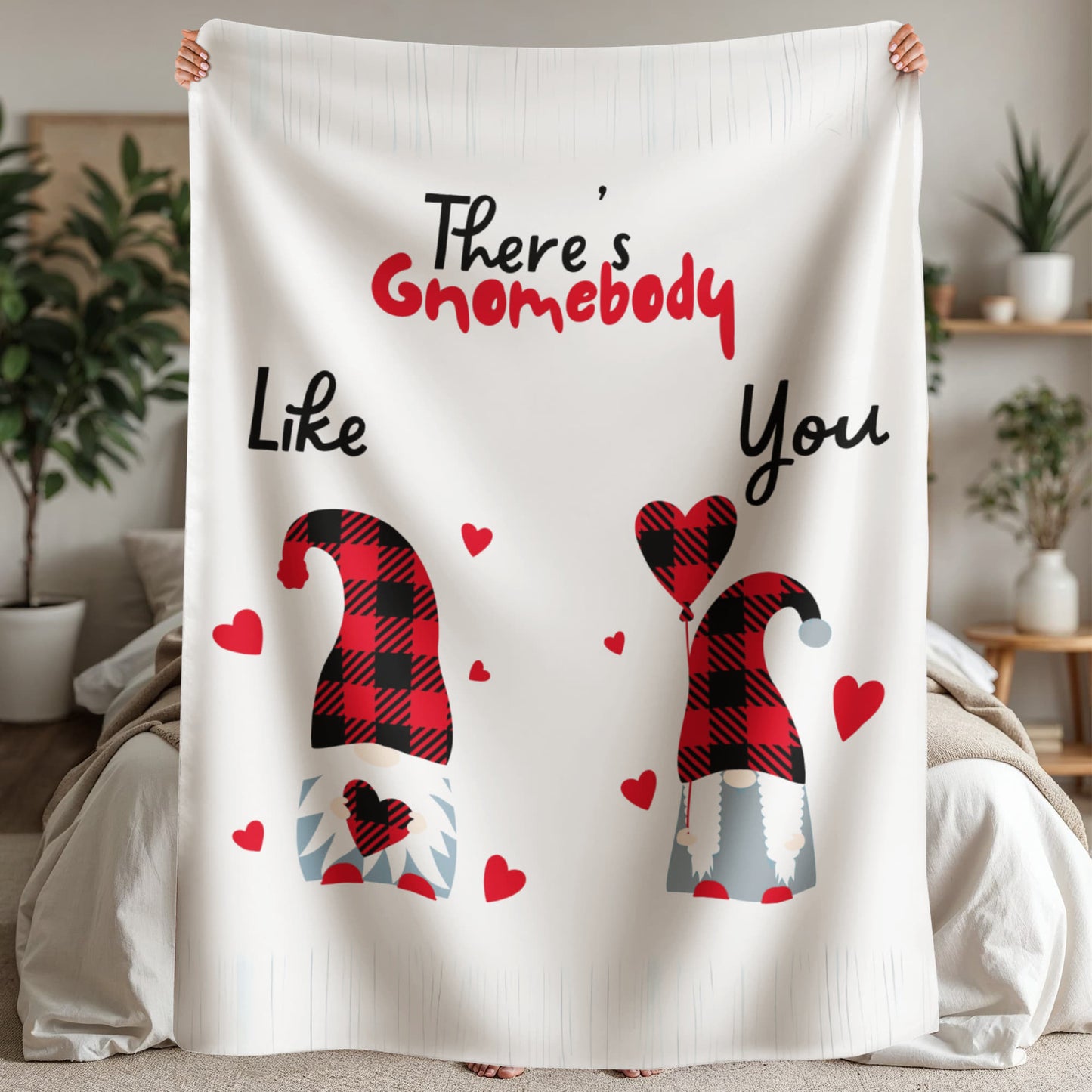 Gnome - There's Gnomebody - Sherpa Fleece Blanket