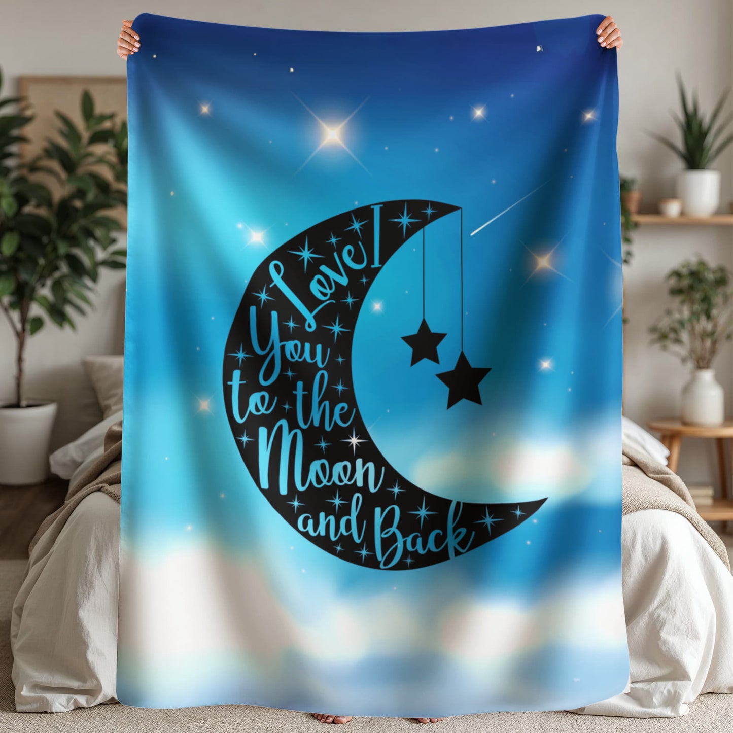 Love - To the moon and back - Sherpa Fleece Blanket