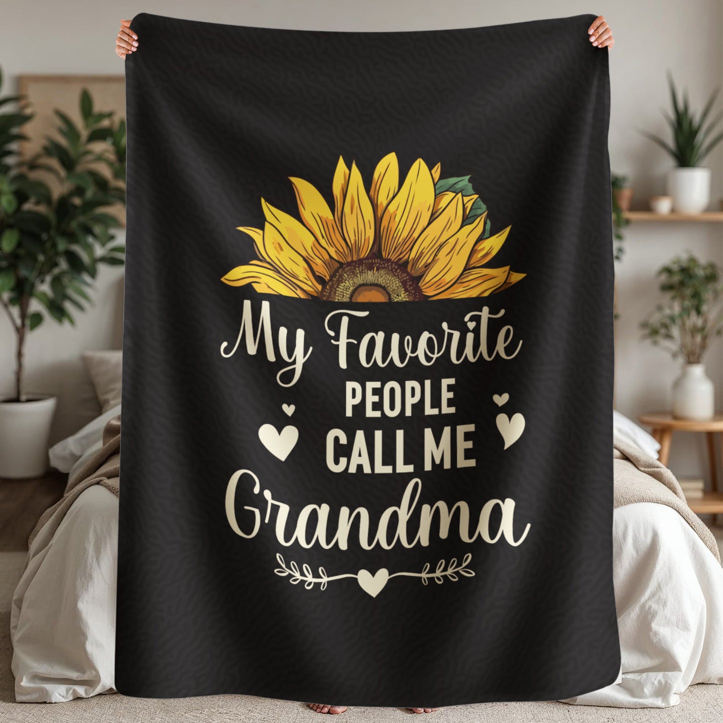 Grandma - My favorite people - Sherpa Fleece Blanket