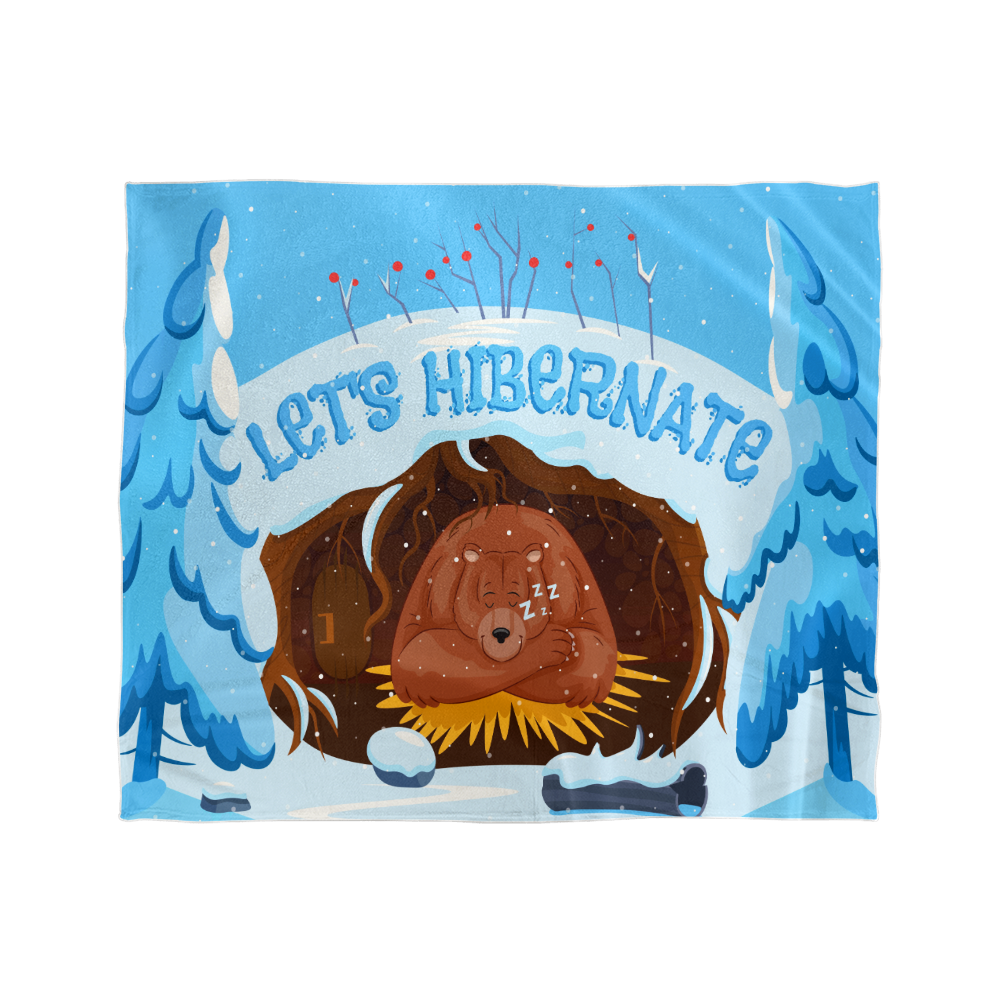 All - Lets Hibernate - Mink Fleece Blanket