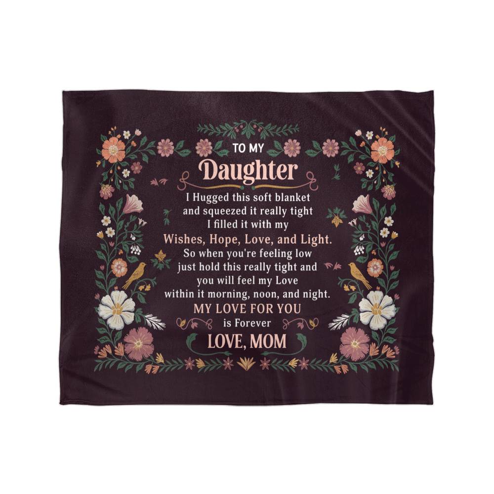 Daughter - I hugged - Mink Fleece Blanket