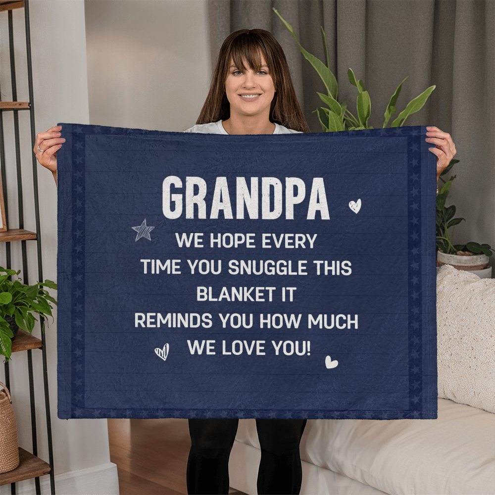 Grandpa - We hope every time - Mink Fleece Blanket